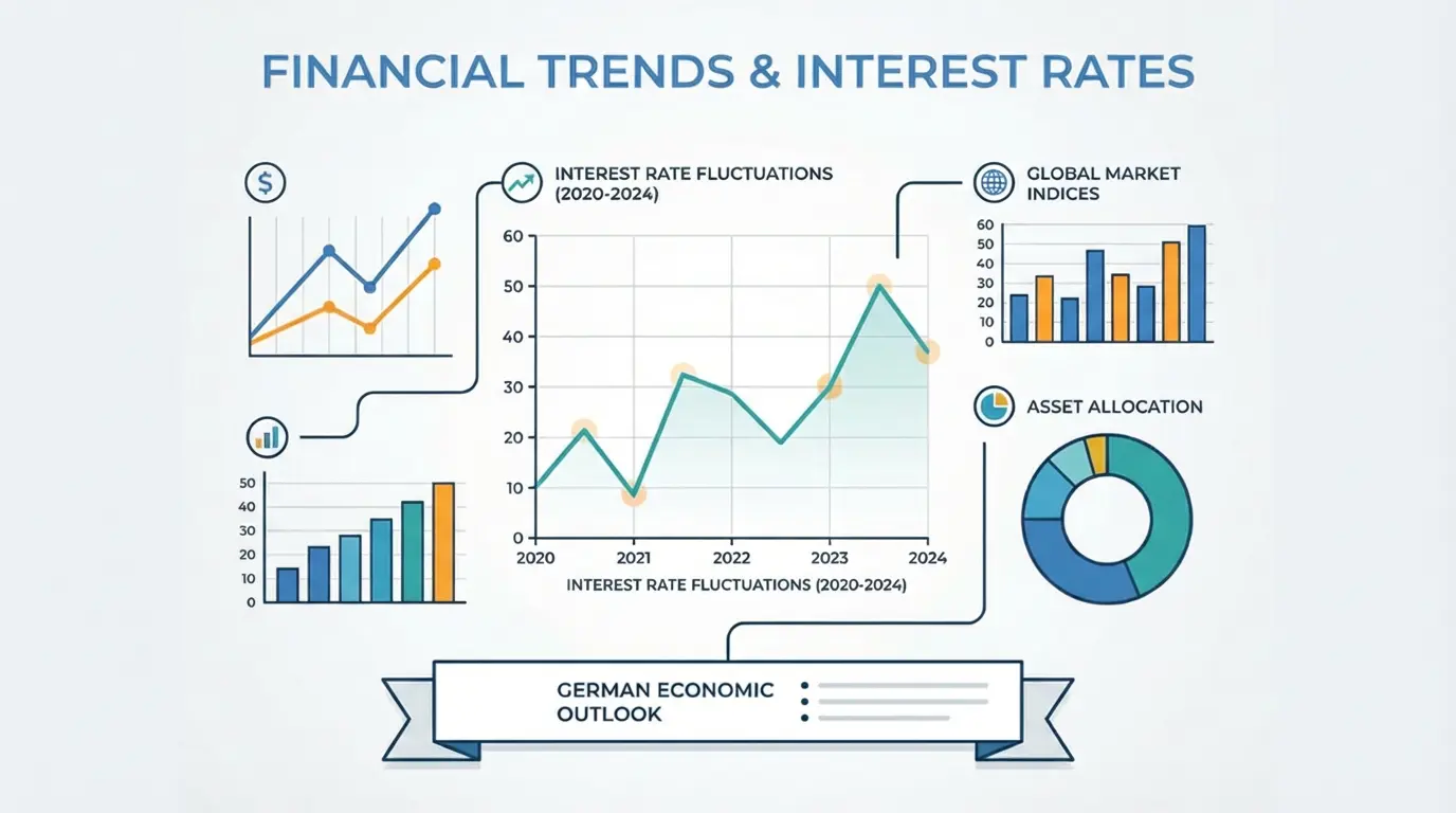 Marktentwicklung und Zinssätze für Sparguthaben in Deutschland - Infografik